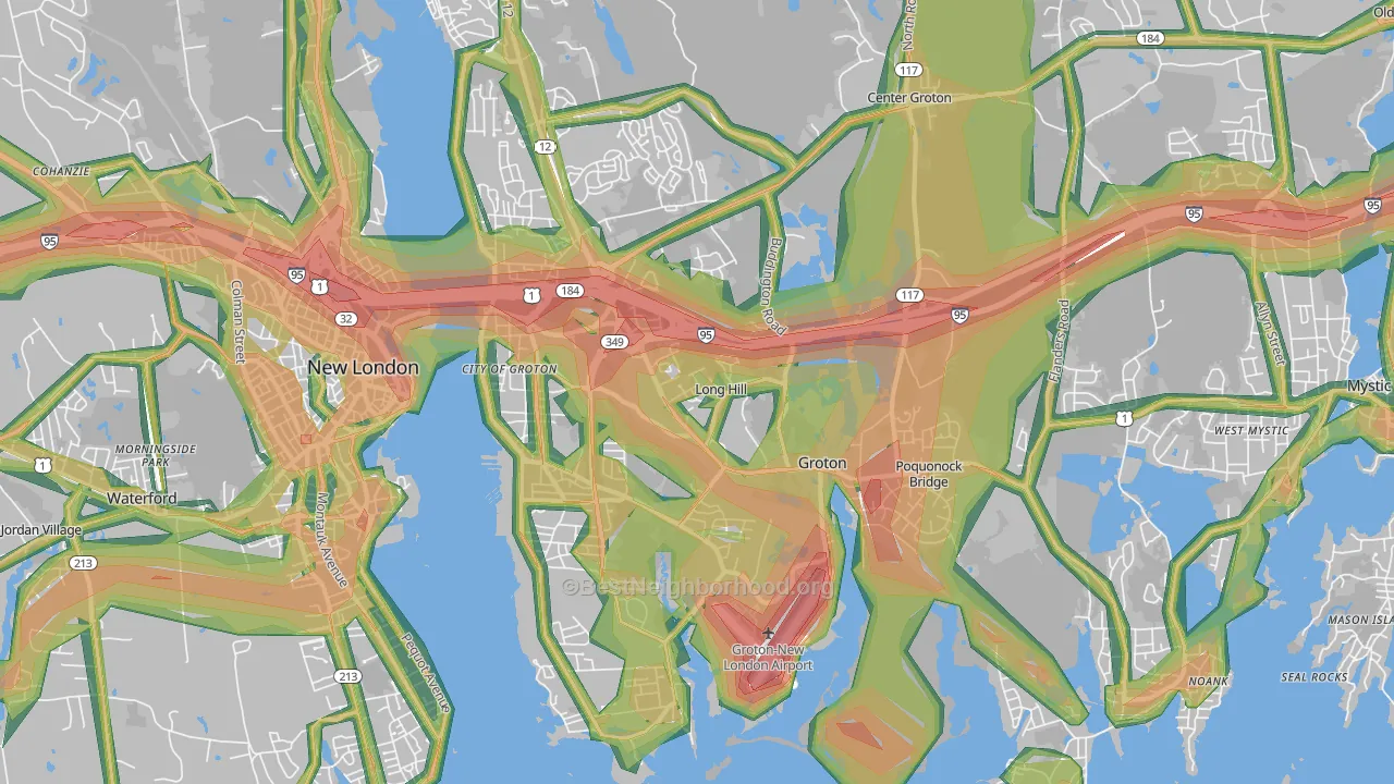06340, CT Map of Noise Levels in 06340