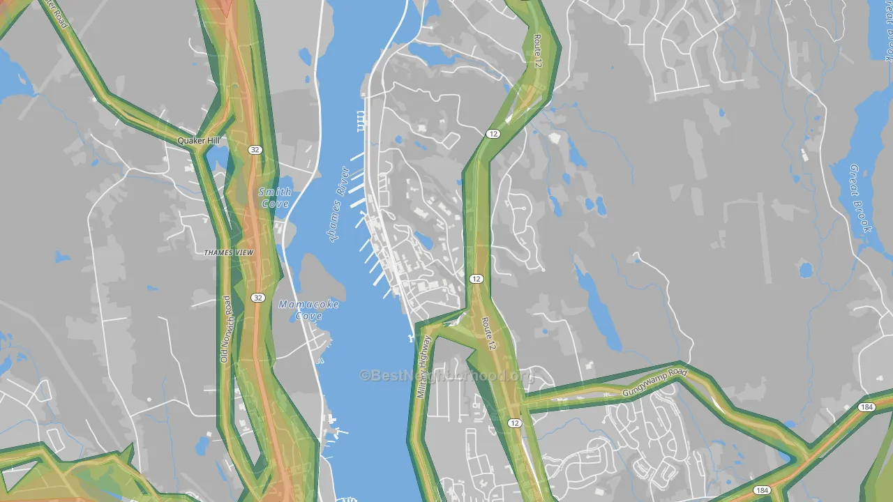 06349, CT Map of Noise Levels in 06349