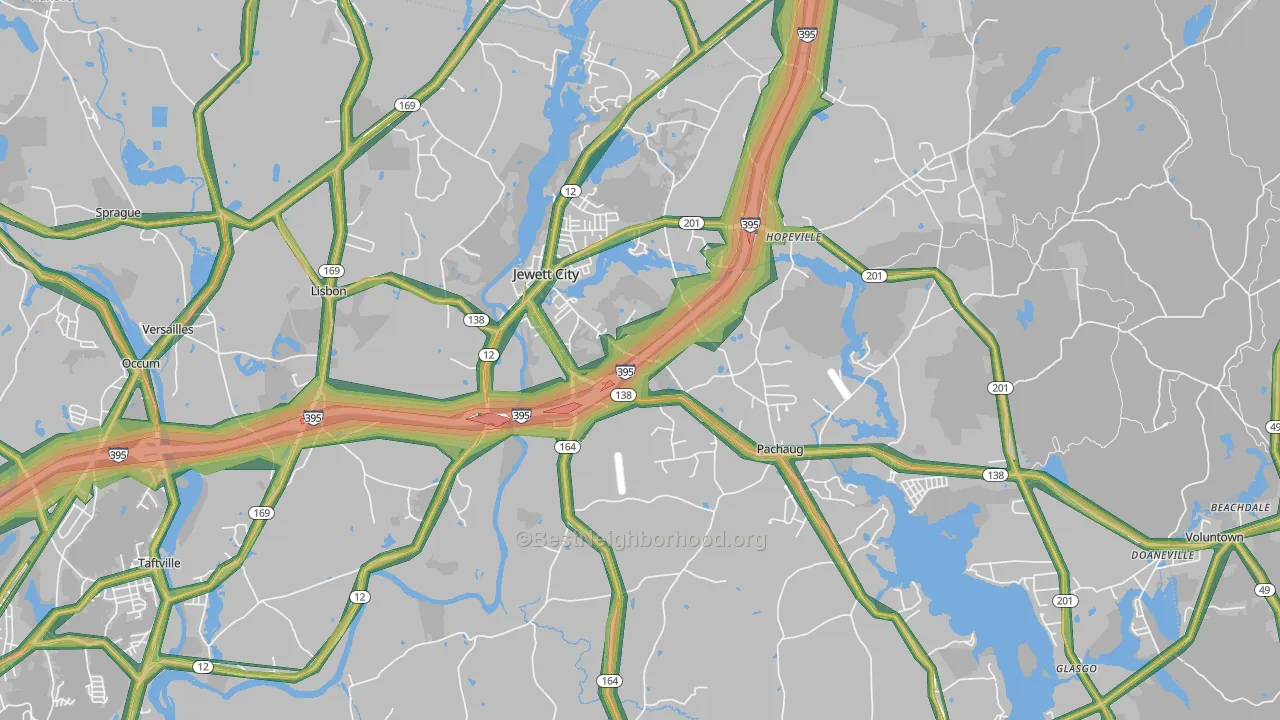 06351, CT Map of Noise Levels in 06351