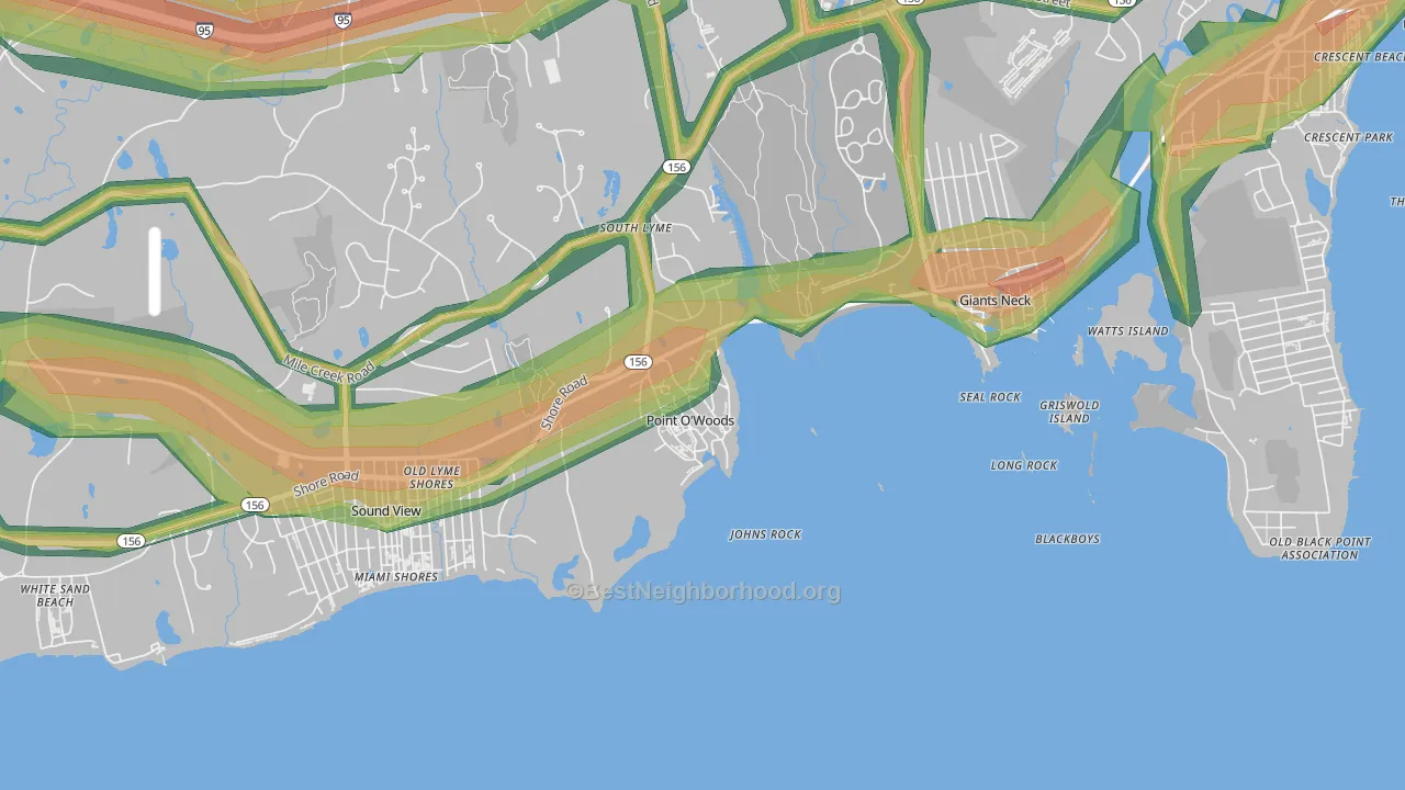 06376, CT Map of Noise Levels in 06376