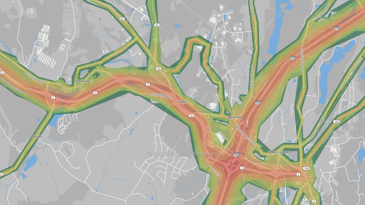 06389, CT Map of Noise Levels in 06389