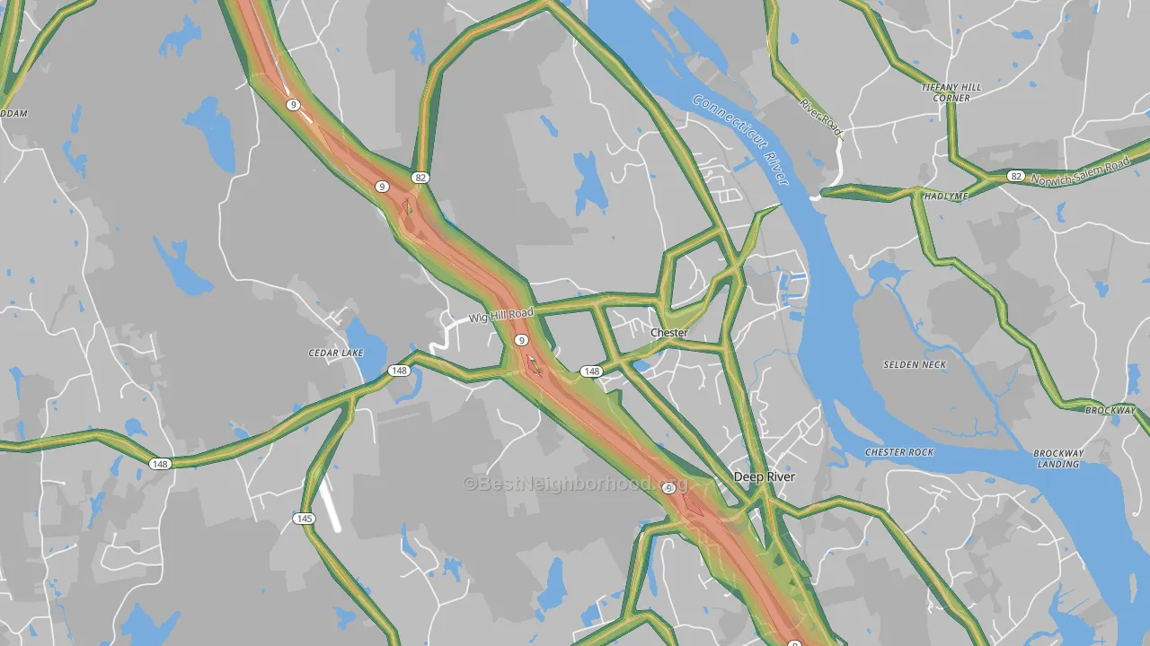 06412, CT Map of Noise Levels in 06412