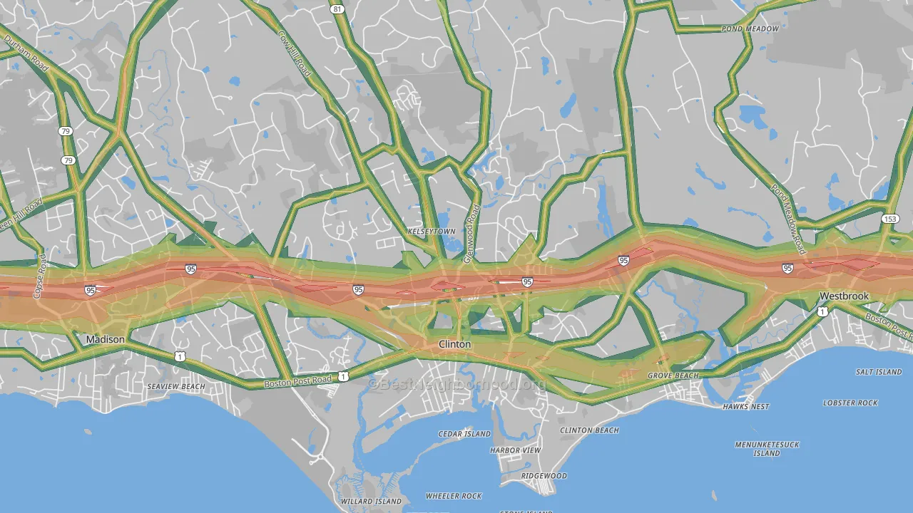 06413, CT Map of Noise Levels in 06413