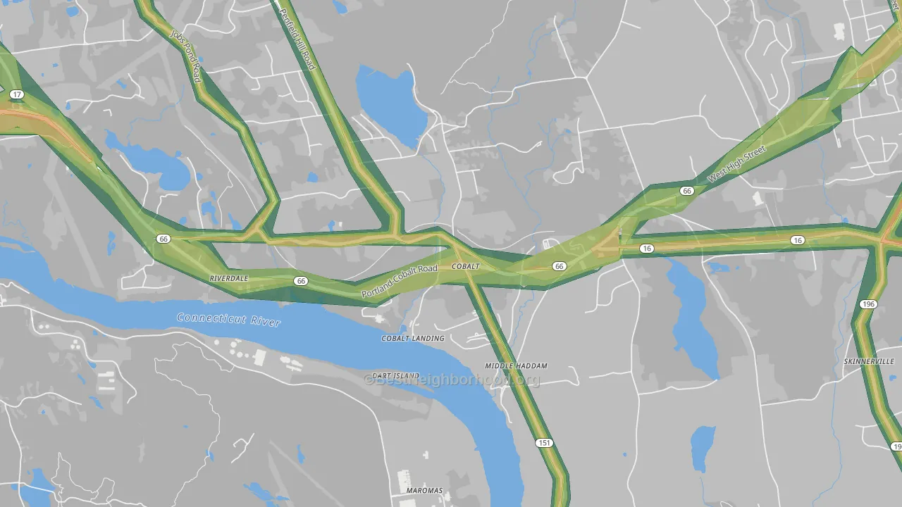 06414, CT Map of Noise Levels in 06414