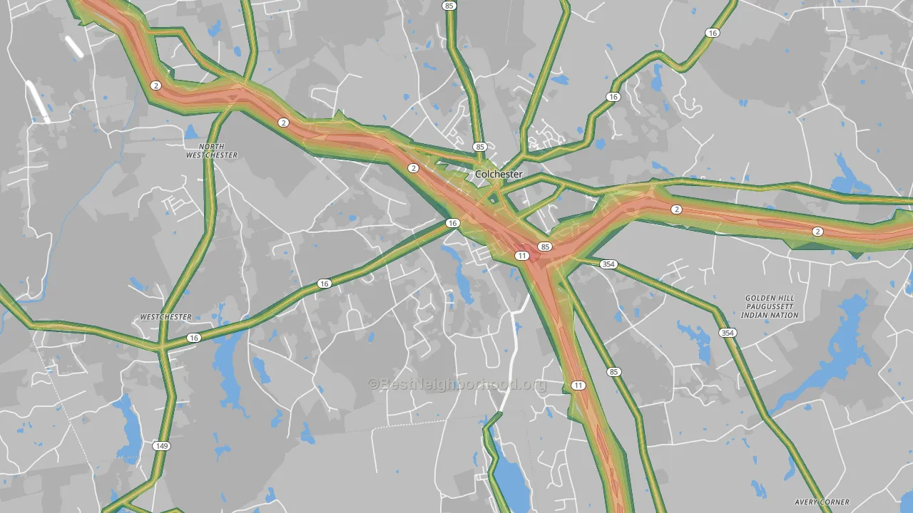 06415, CT Map of Noise Levels in 06415