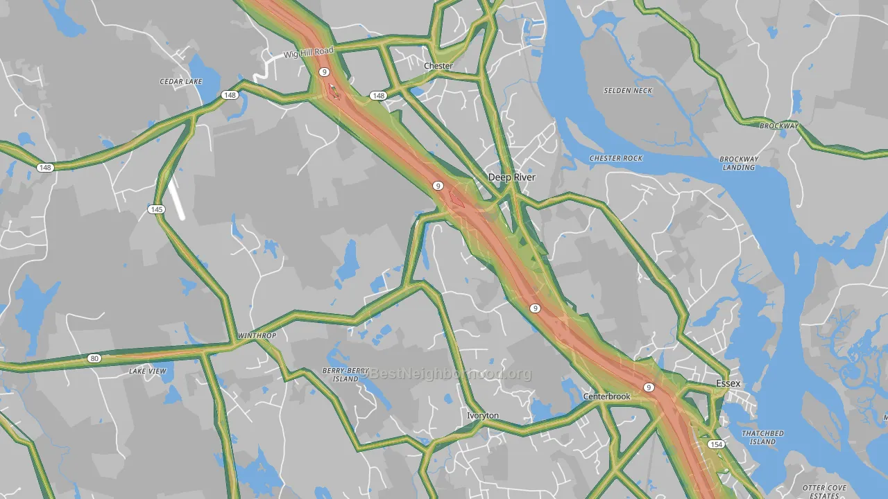 06417, CT Map of Noise Levels in 06417
