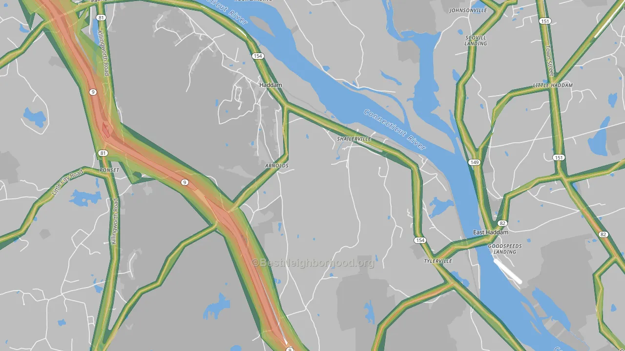 06438, CT Map of Noise Levels in 06438