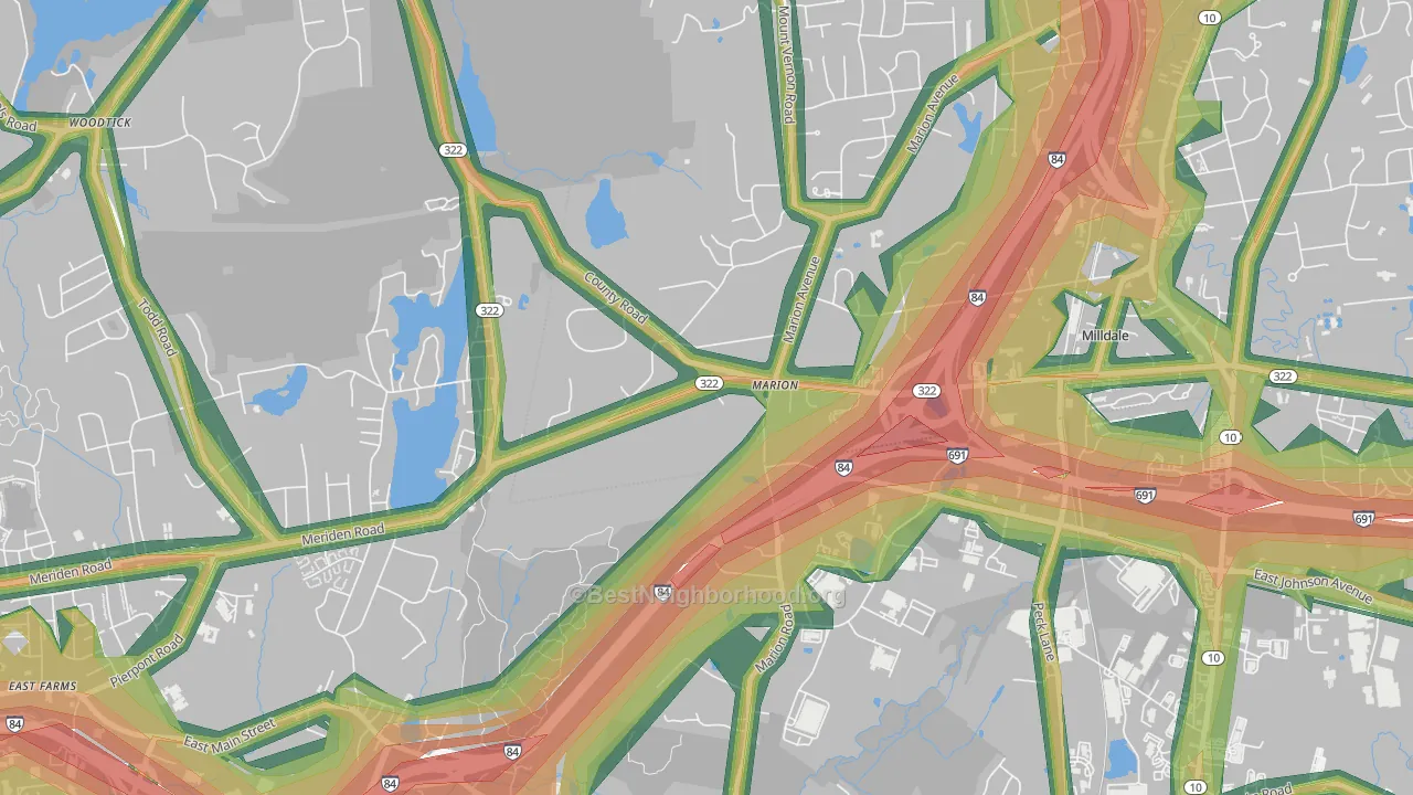 06444, CT Map of Noise Levels in 06444