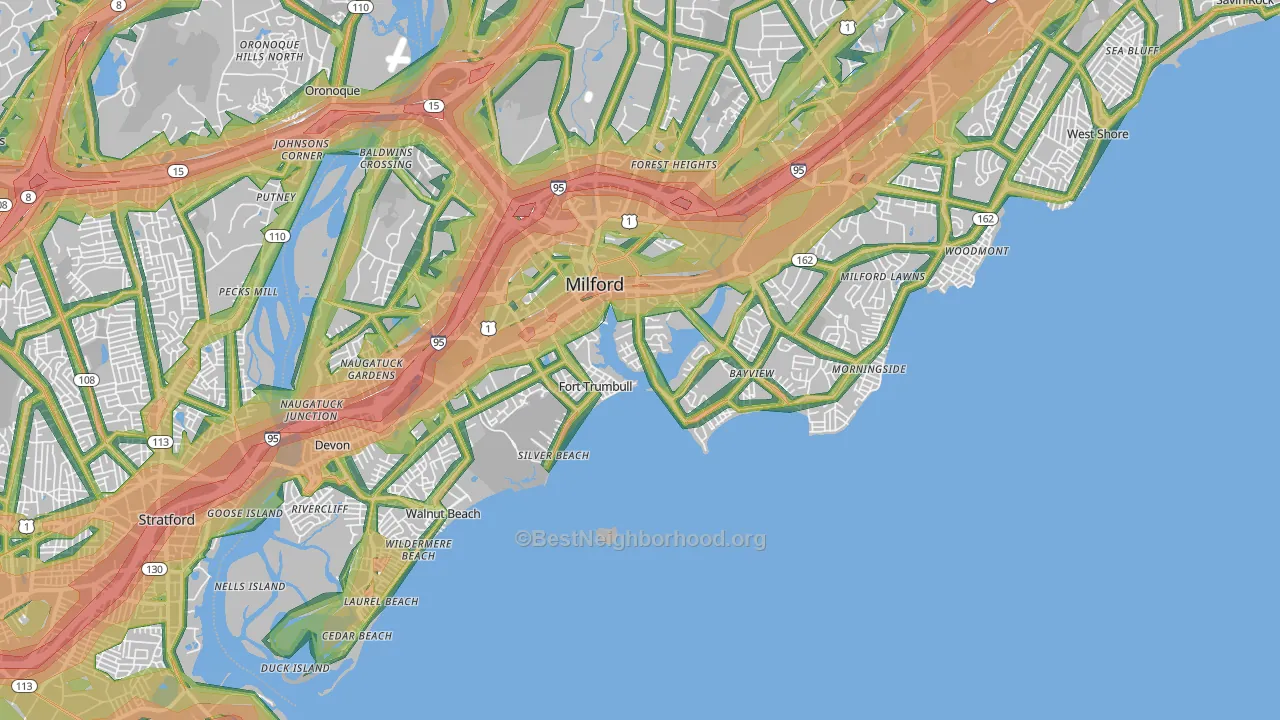 06460, CT Map of Noise Levels in 06460