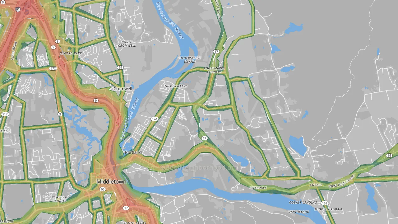 06480, CT Map of Noise Levels in 06480