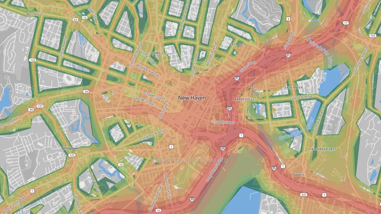 06510, CT Map of Noise Levels in 06510