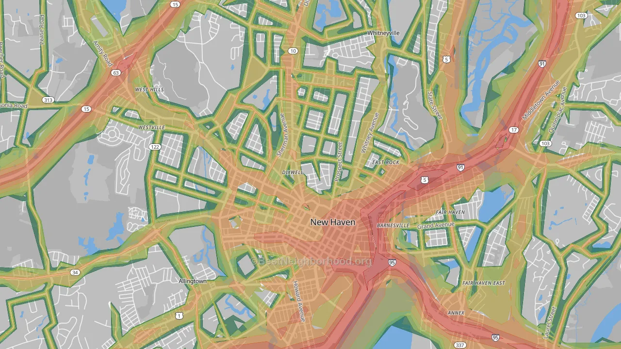 06511, CT Map of Noise Levels in 06511