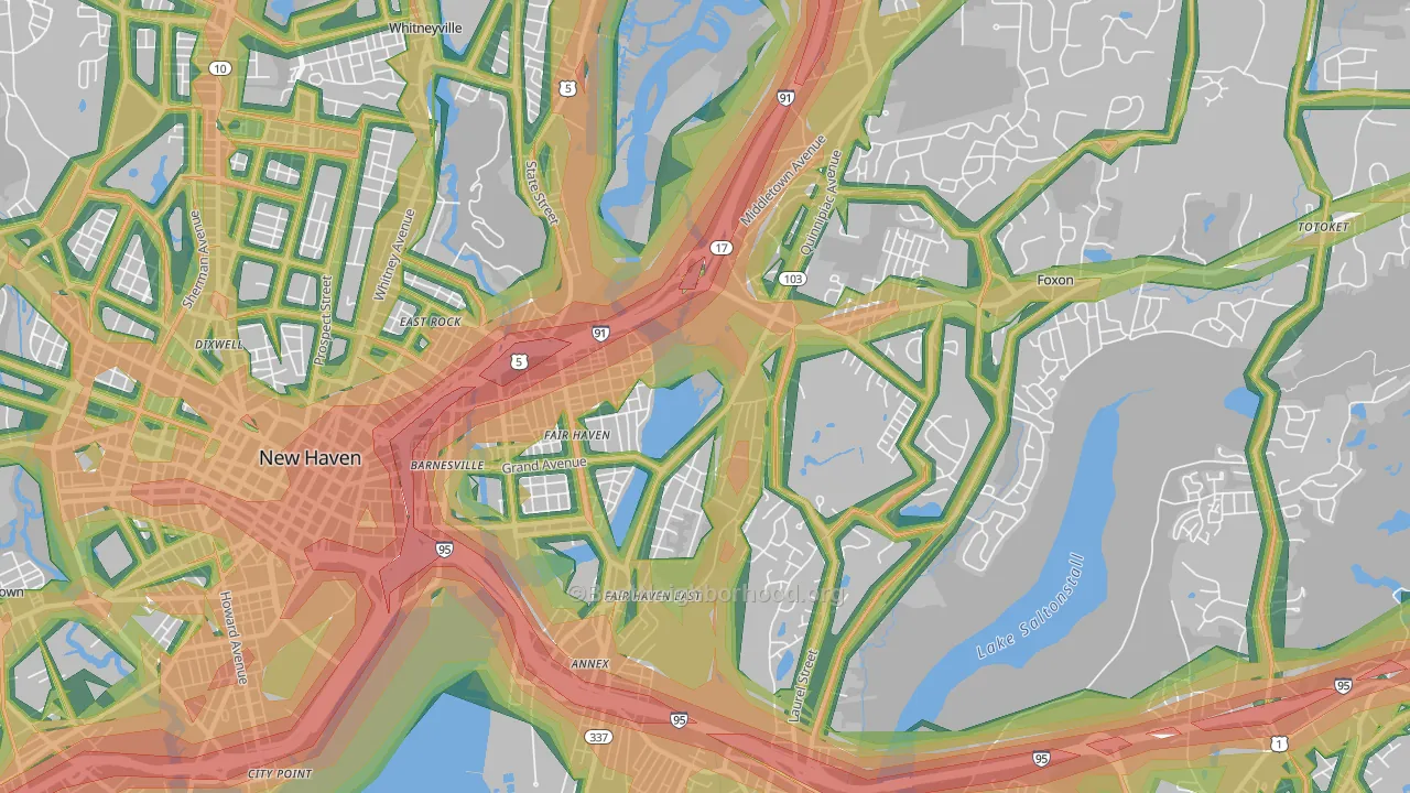 06513, CT Map of Noise Levels in 06513