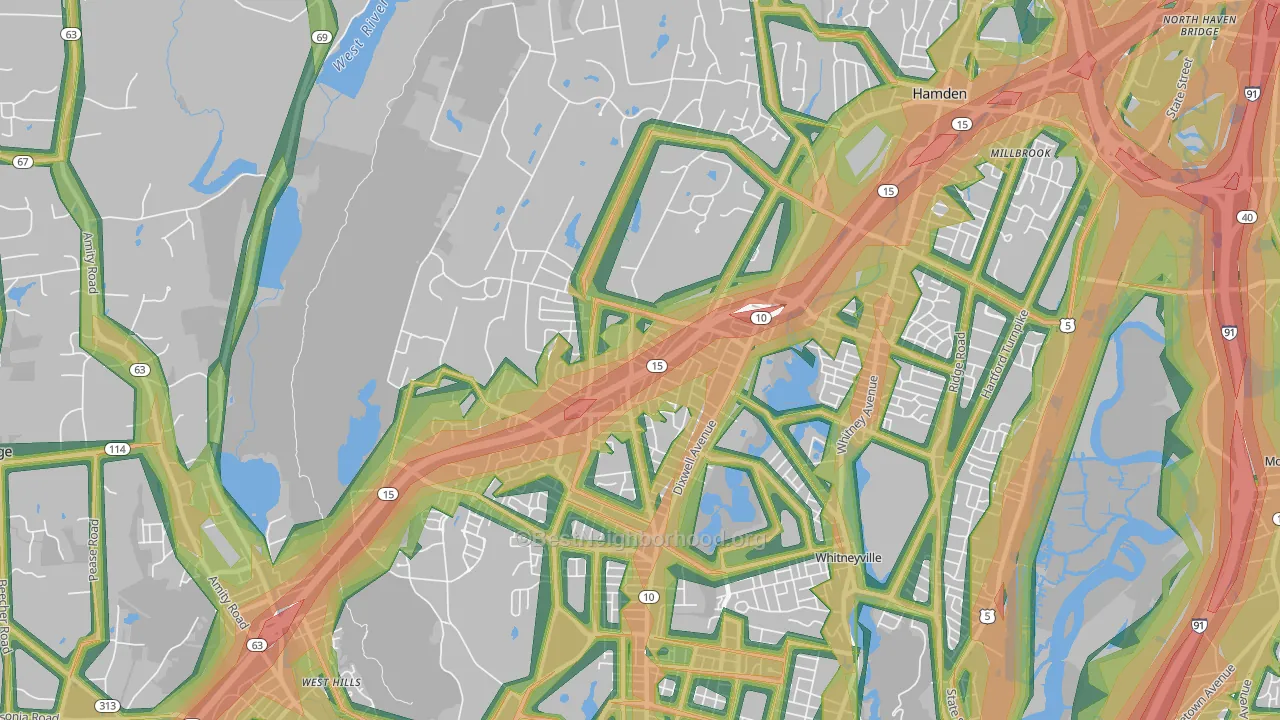 06514, CT Map of Noise Levels in 06514