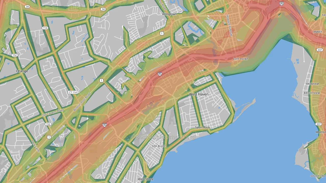 06516, CT Map of Noise Levels in 06516