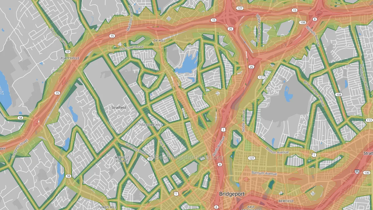 06606, CT Map of Noise Levels in 06606