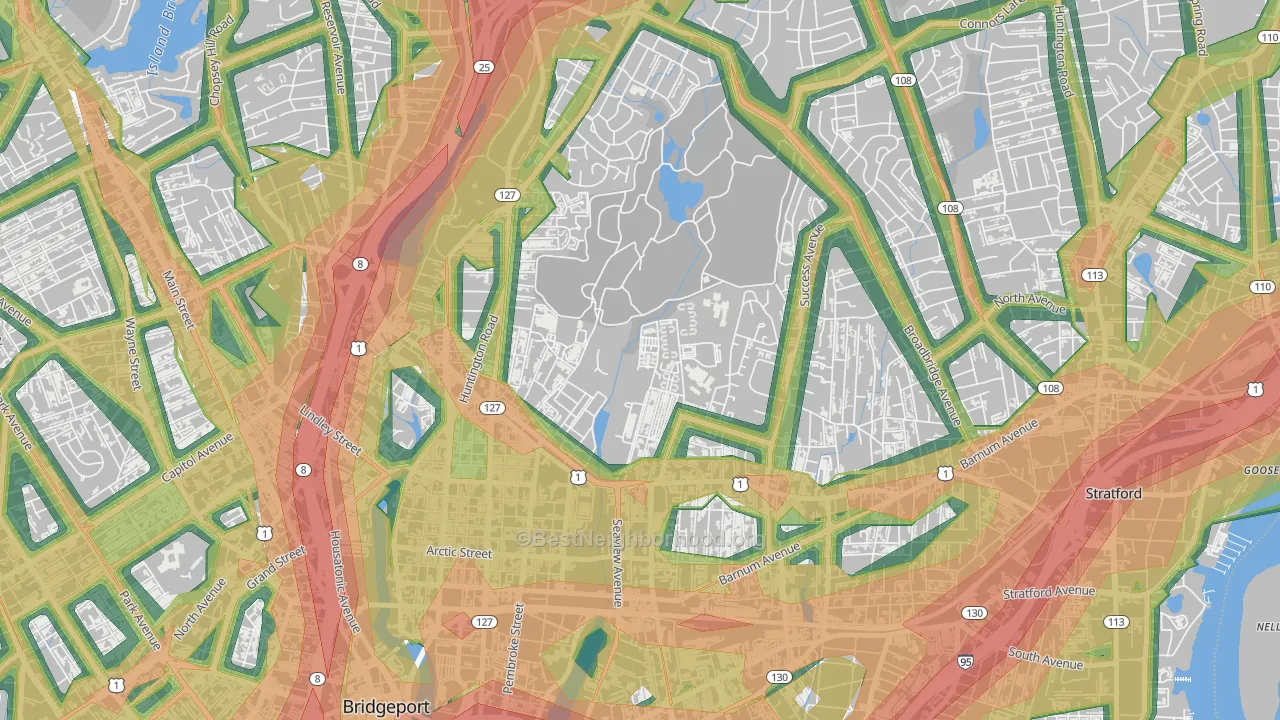 06610, CT Map of Noise Levels in 06610