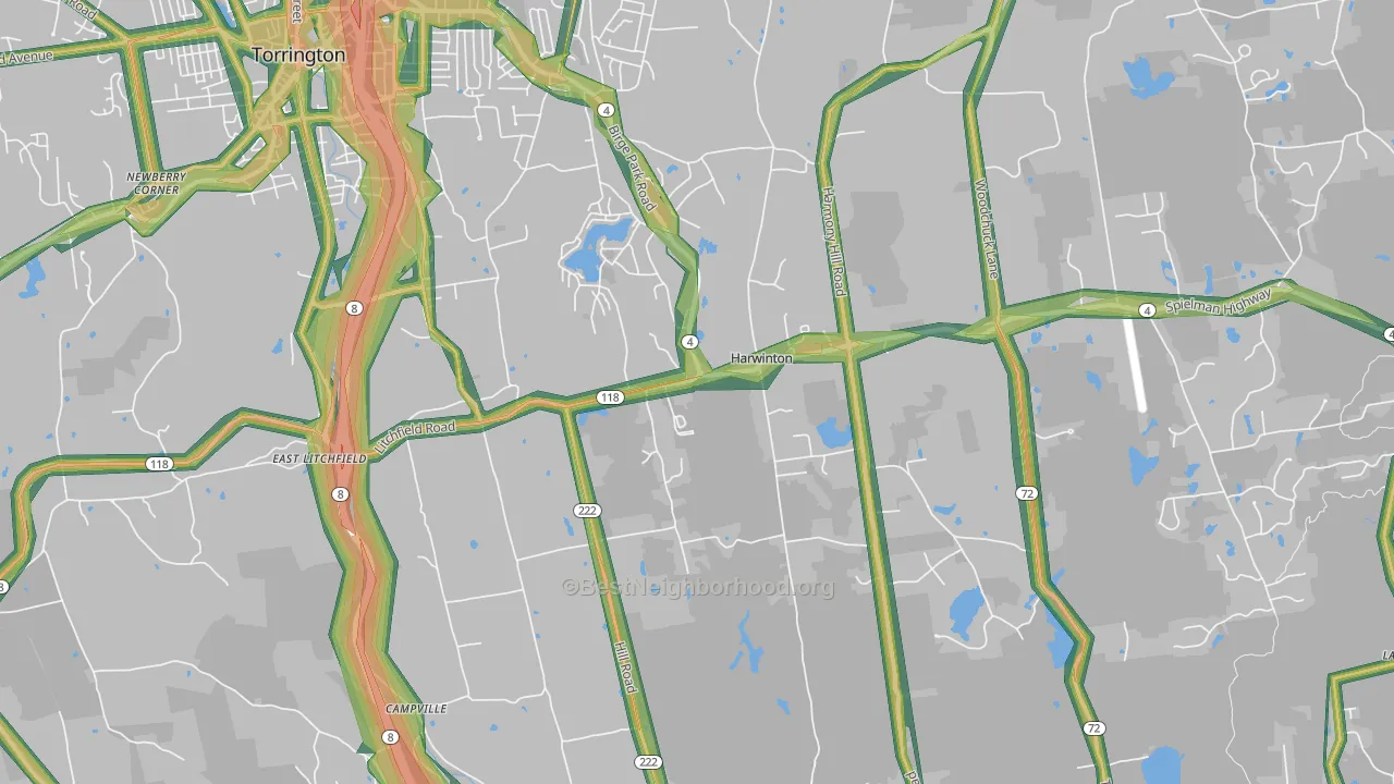 06791, CT Map of Noise Levels in 06791