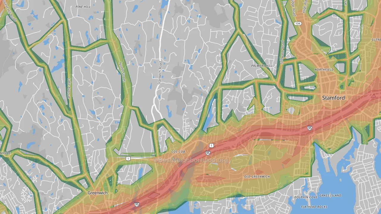 06807, CT Map of Noise Levels in 06807