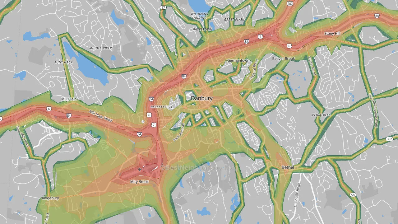06810, CT Map of Noise Levels in 06810