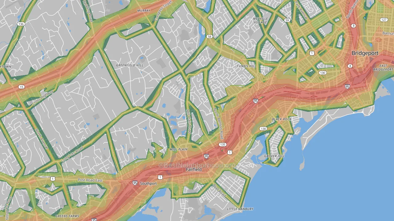 06824, CT Map of Noise Levels in 06824