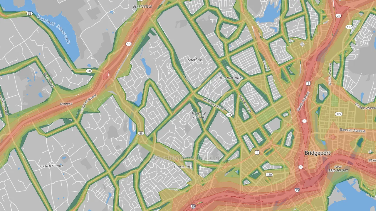 06825, CT Map of Noise Levels in 06825