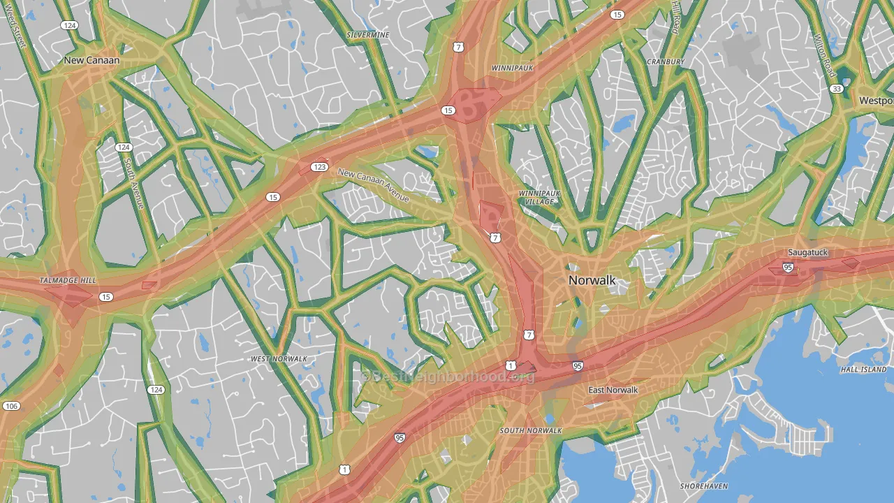 06850, CT Map of Noise Levels in 06850
