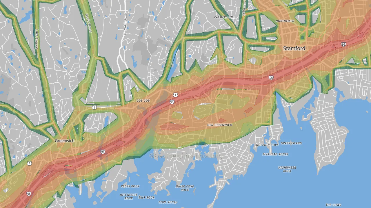 06878, CT Map of Noise Levels in 06878