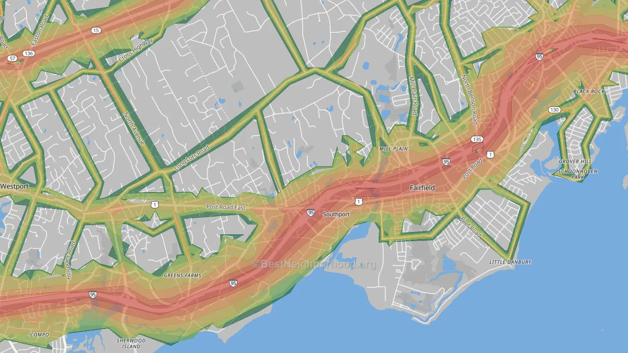 06890, CT Map of Noise Levels in 06890