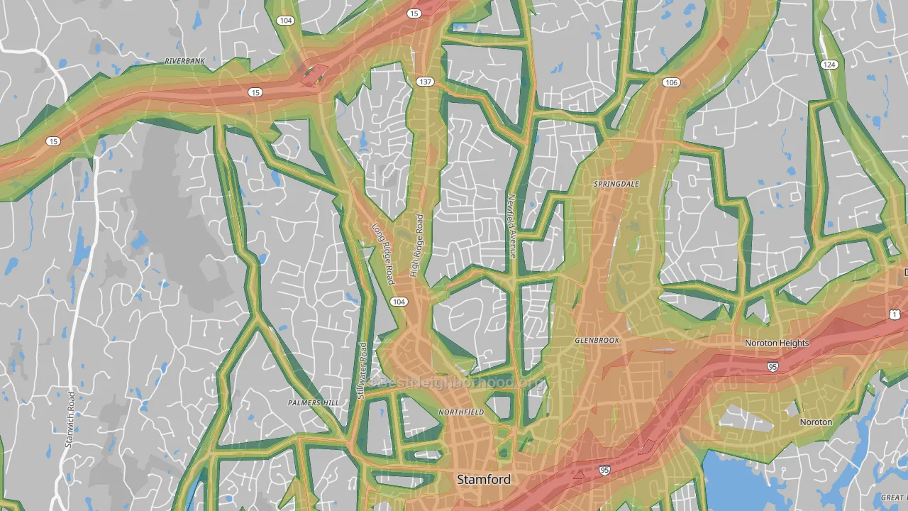 06905, CT Map of Noise Levels in 06905