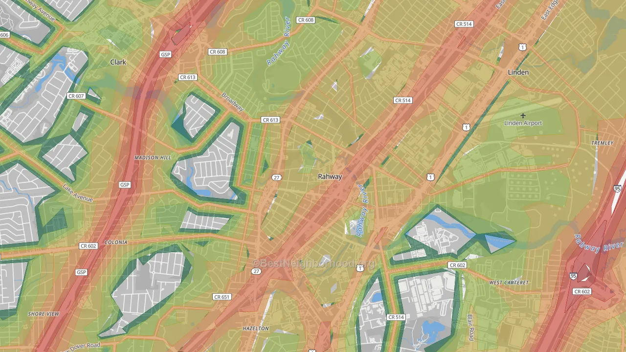 07065, NJ Map of Noise Levels in 07065