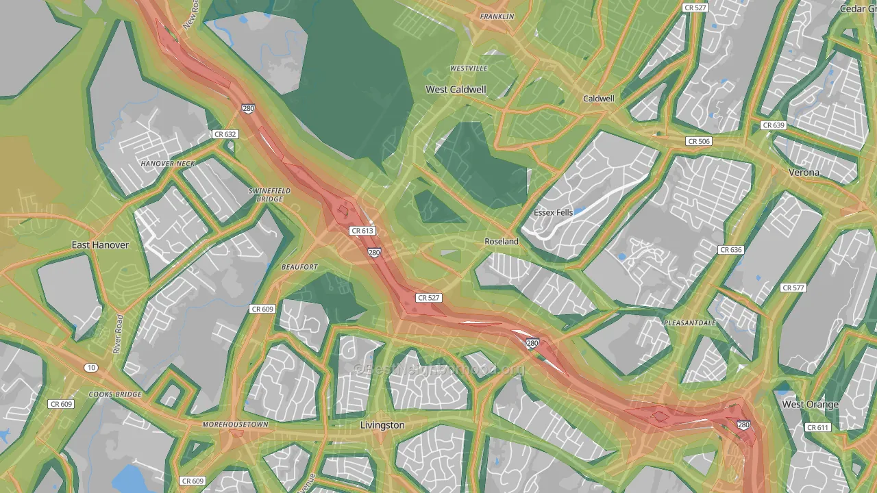 07068, NJ Map of Noise Levels in 07068