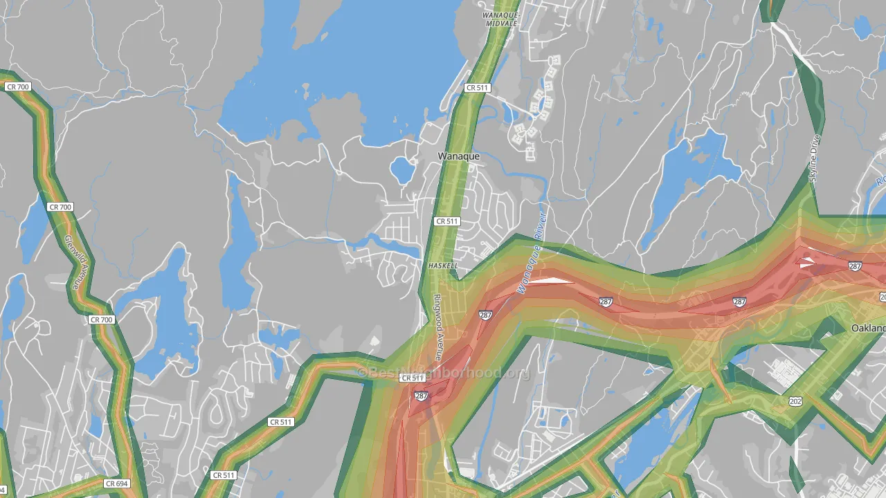 07420, NJ Map of Noise Levels in 07420