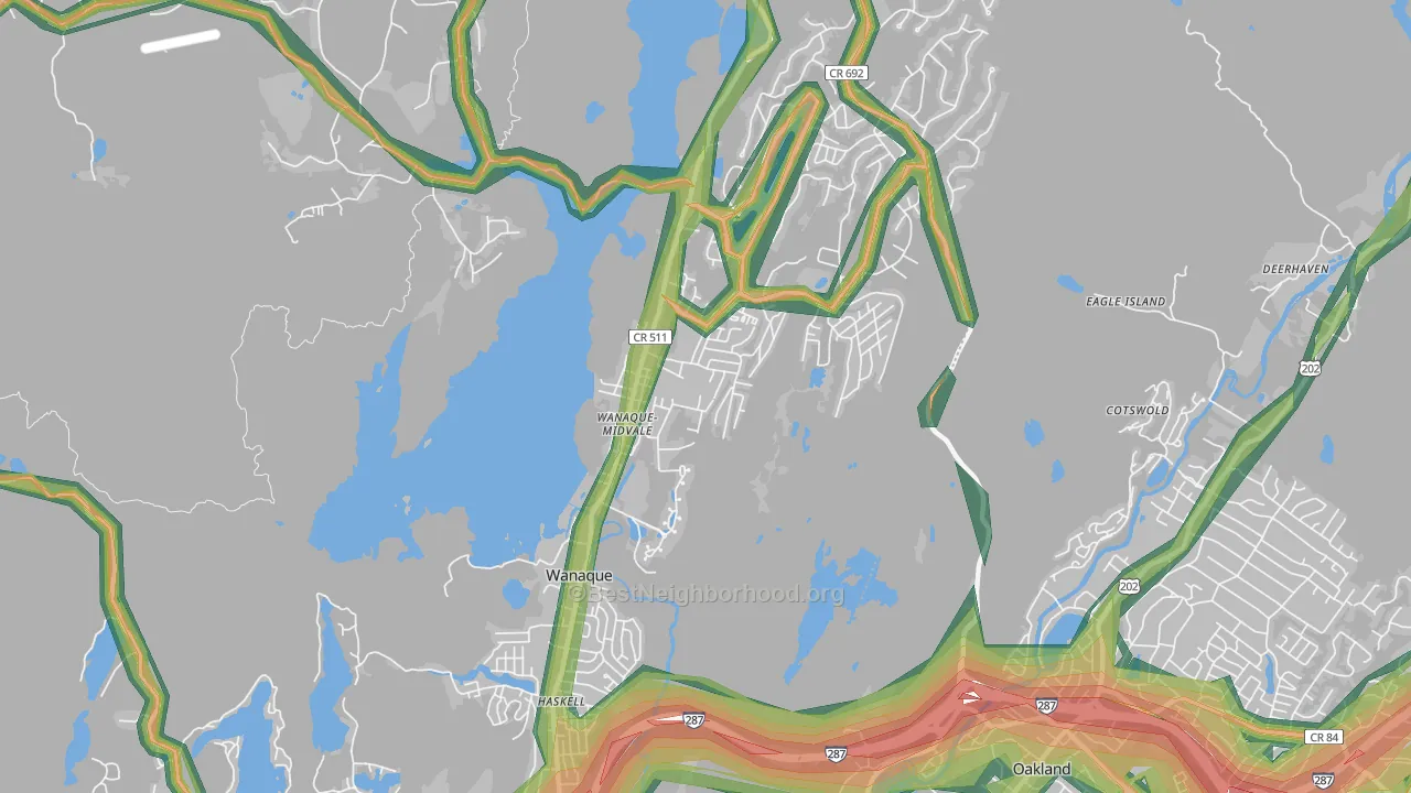 07465, NJ Map of Noise Levels in 07465