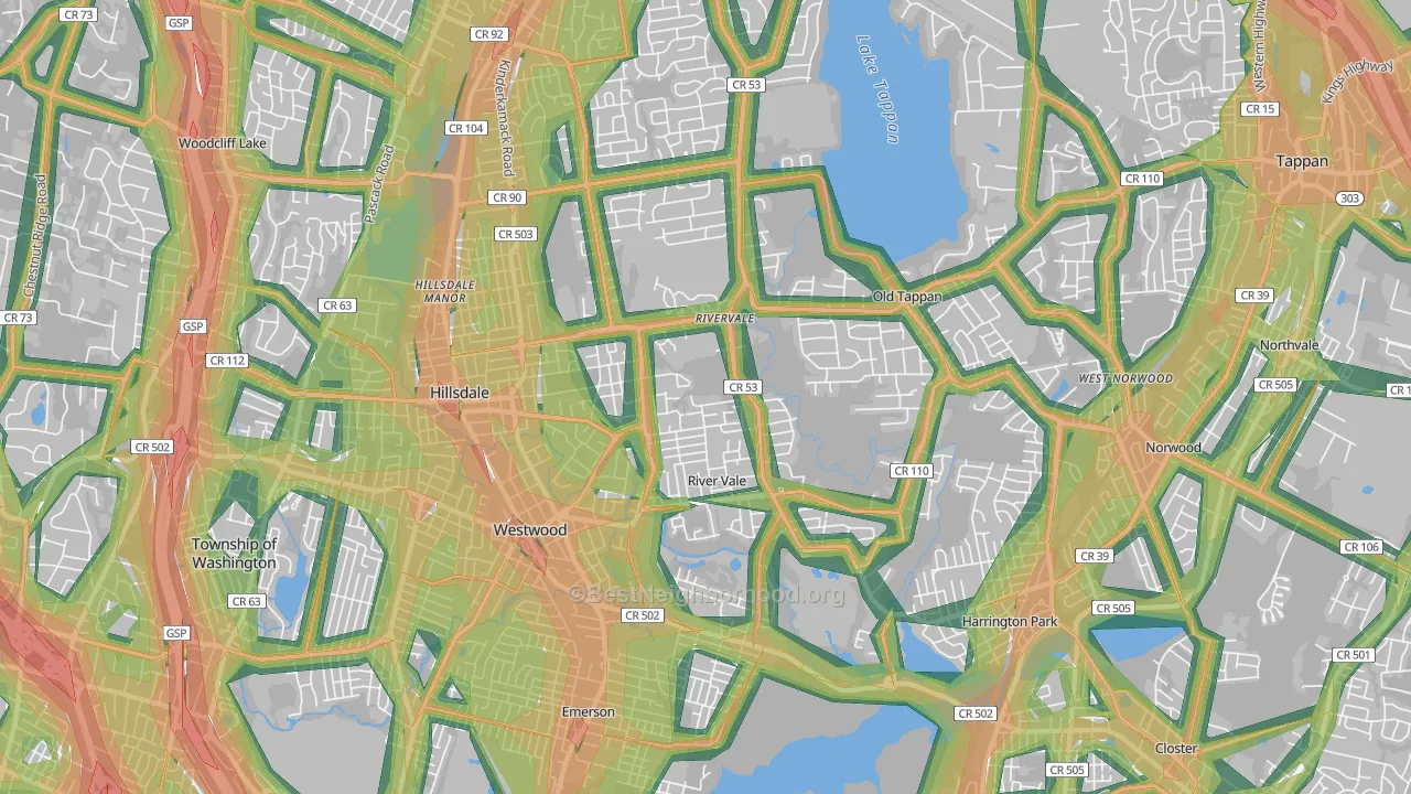 07675, NJ Map of Noise Levels in 07675