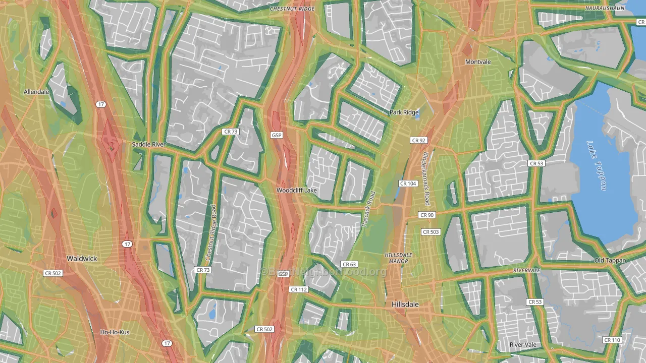 07677, NJ Map of Noise Levels in 07677