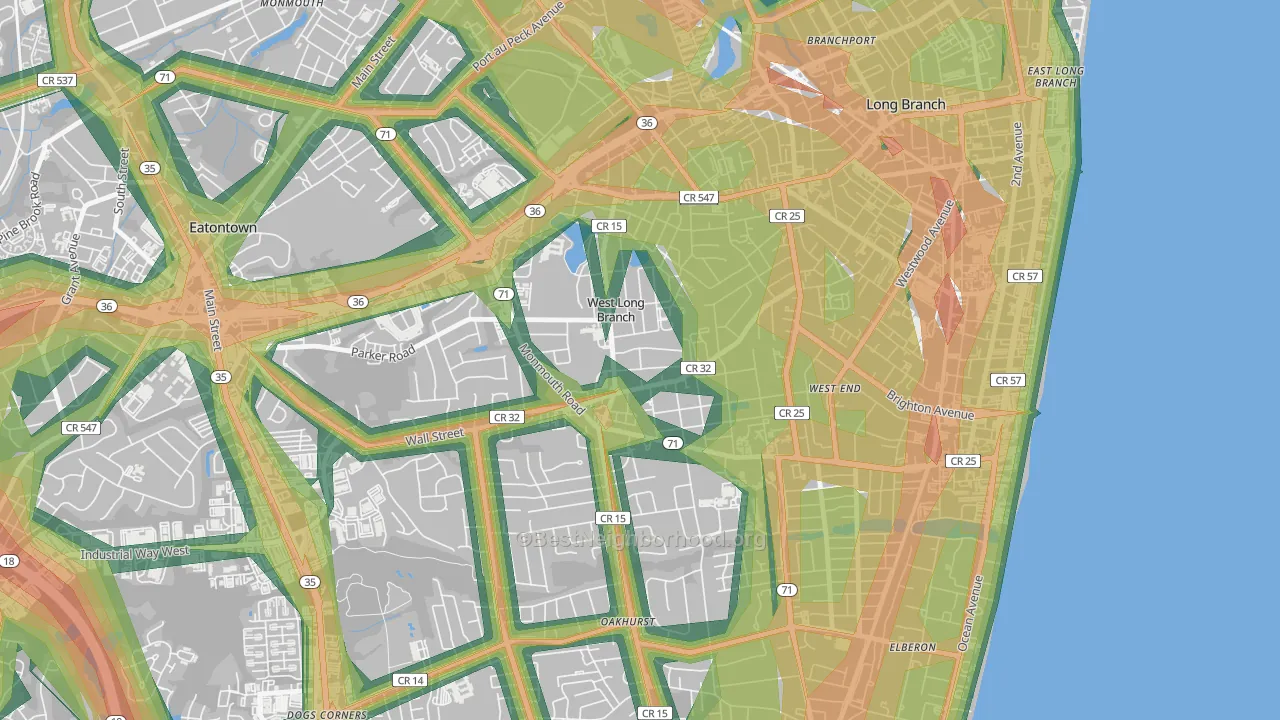 07764, NJ Map of Noise Levels in 07764