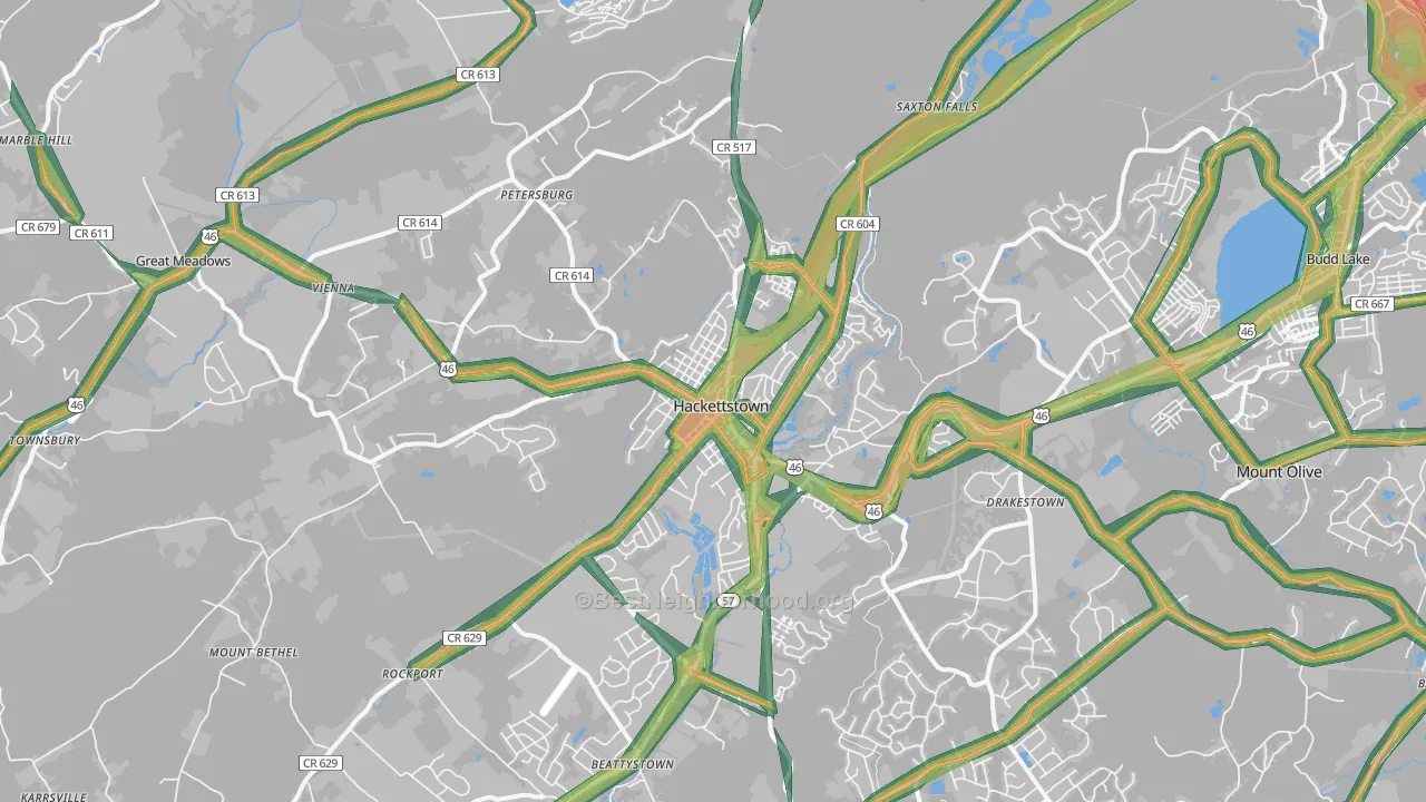 07840, NJ Map of Noise Levels in 07840