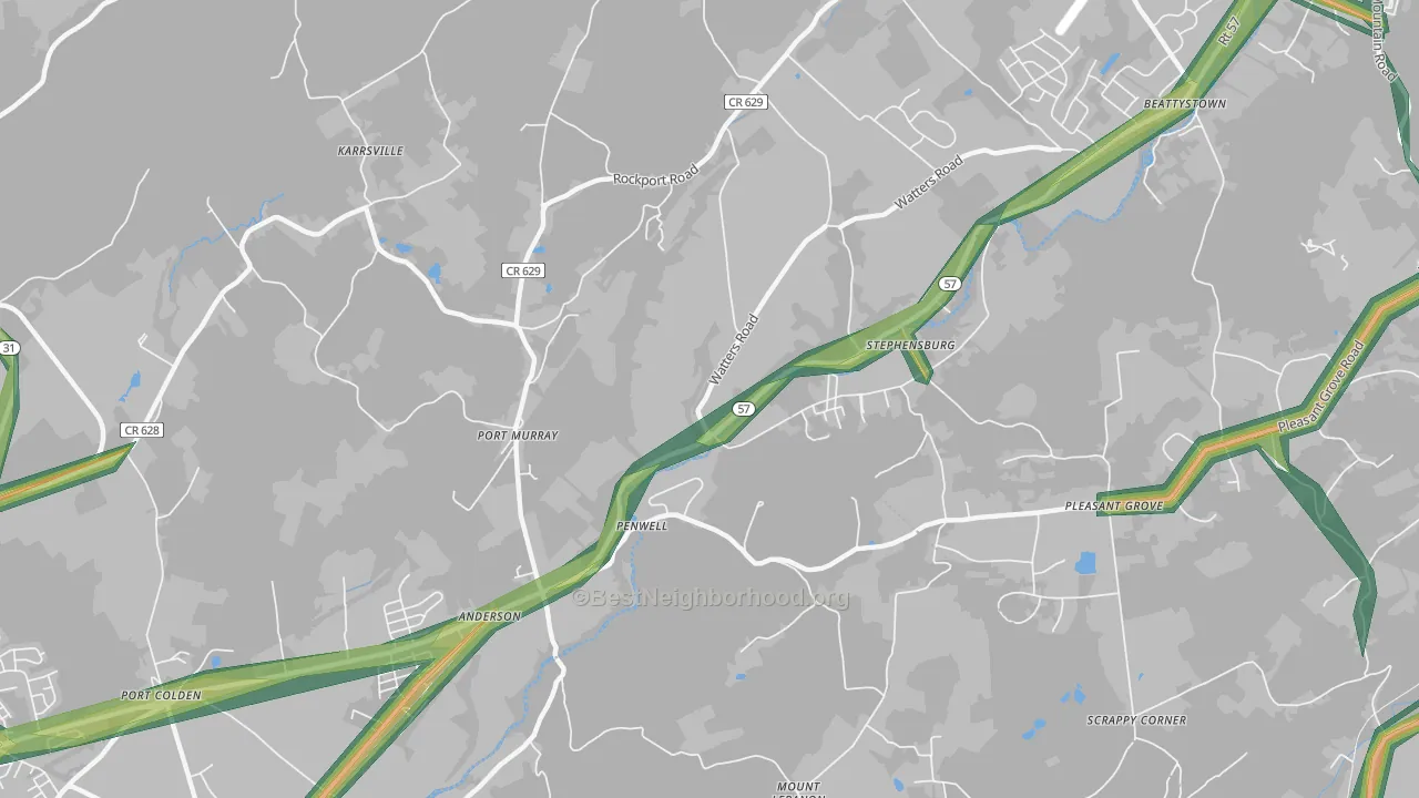 07865, NJ Map of Noise Levels in 07865