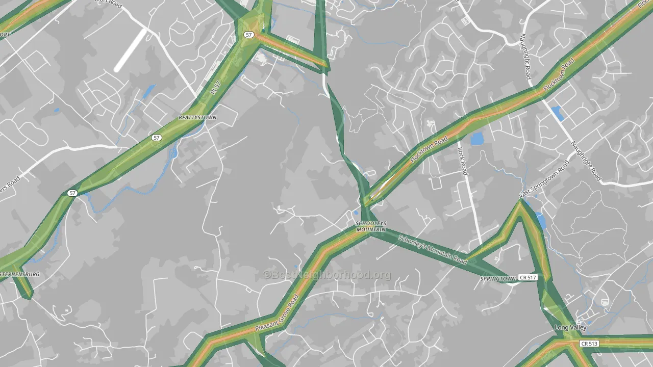 07870, NJ Map of Noise Levels in 07870
