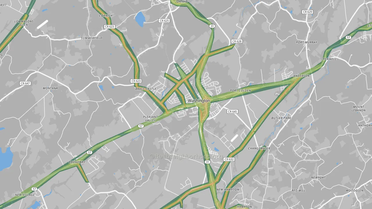 07882, NJ Map of Noise Levels in 07882