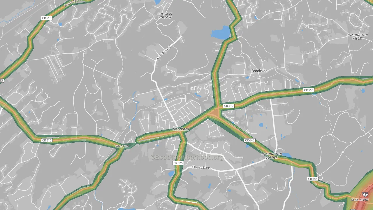 07945, NJ Map of Noise Levels in 07945