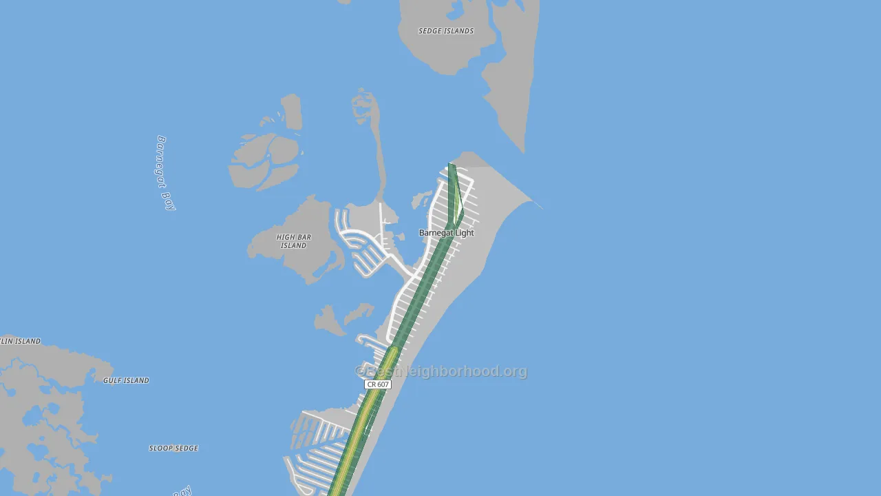 08006, NJ Map of Noise Levels in 08006