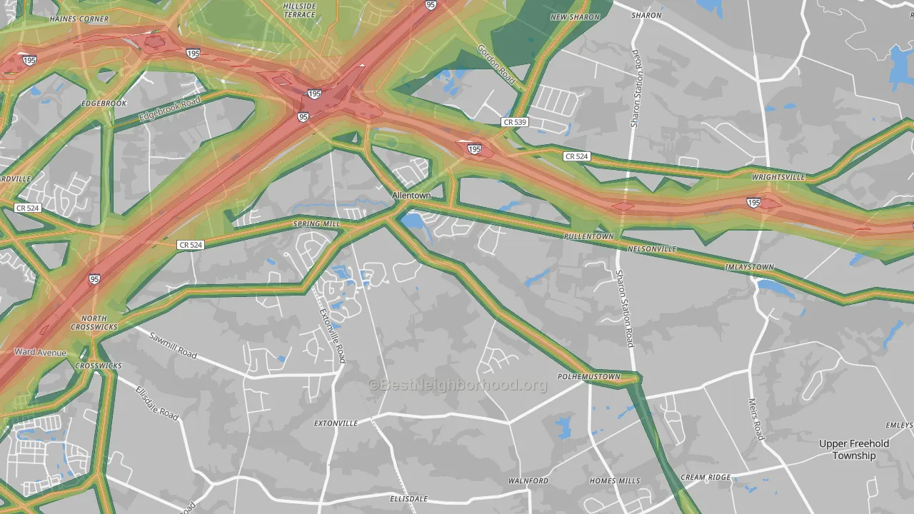 08501, NJ Map of Noise Levels in 08501