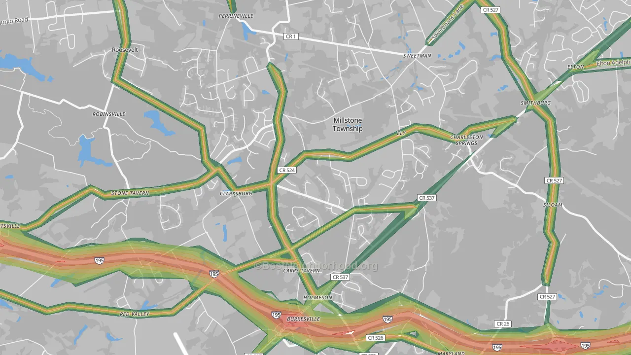08510, NJ Map of Noise Levels in 08510