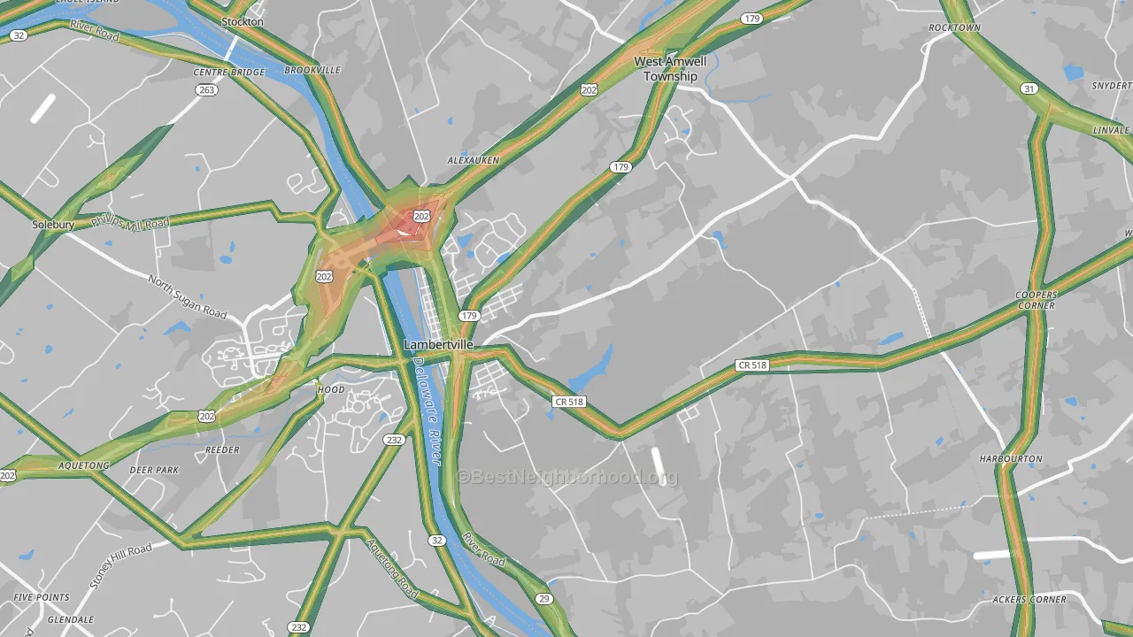 08530, NJ Map of Noise Levels in 08530