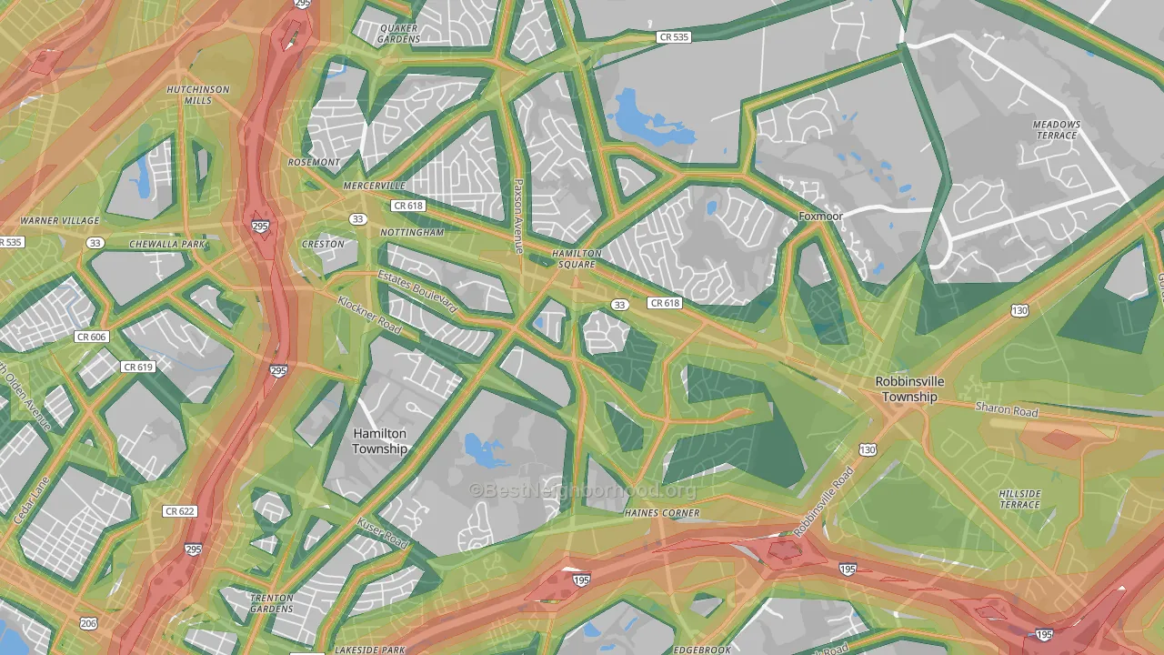 08690, NJ Map of Noise Levels in 08690