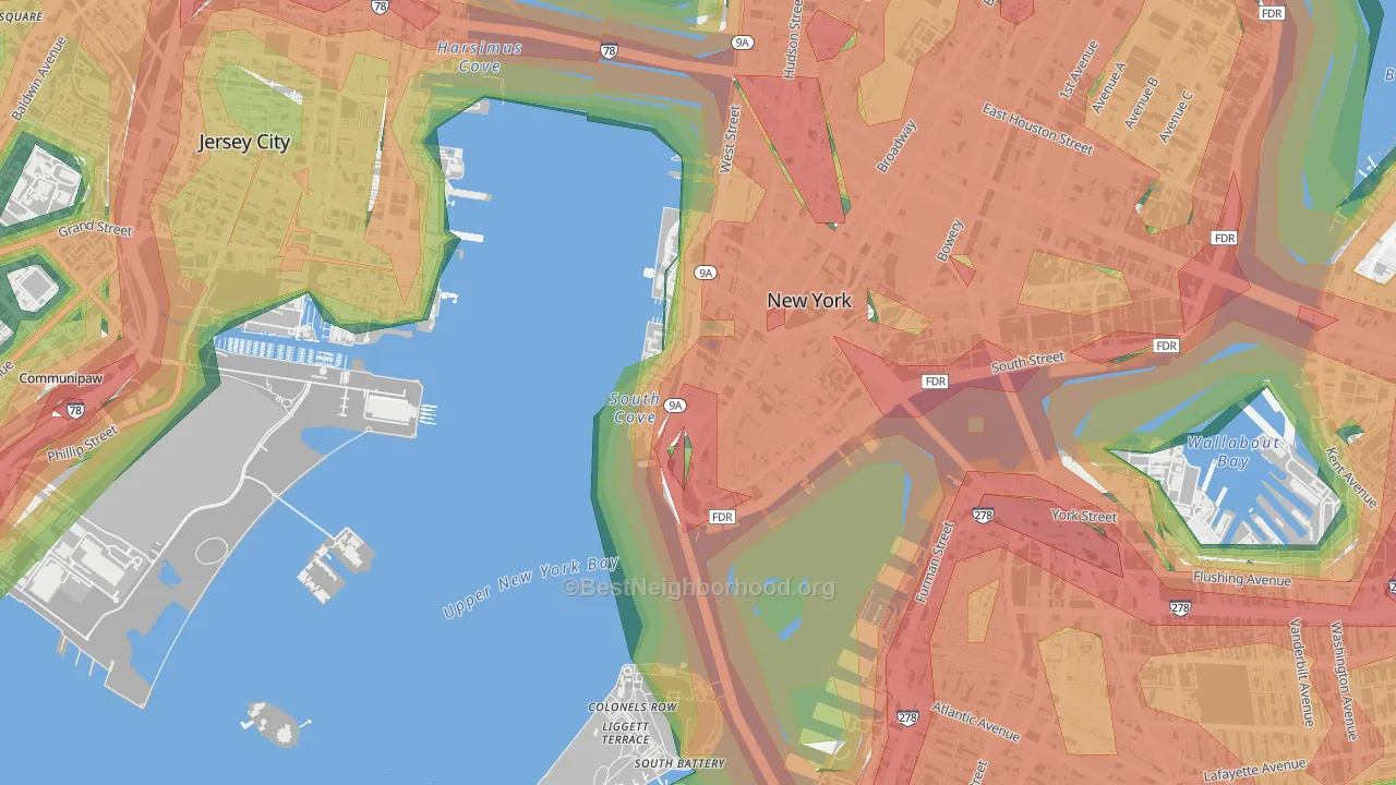 10006, NY Map of Noise Levels in 10006