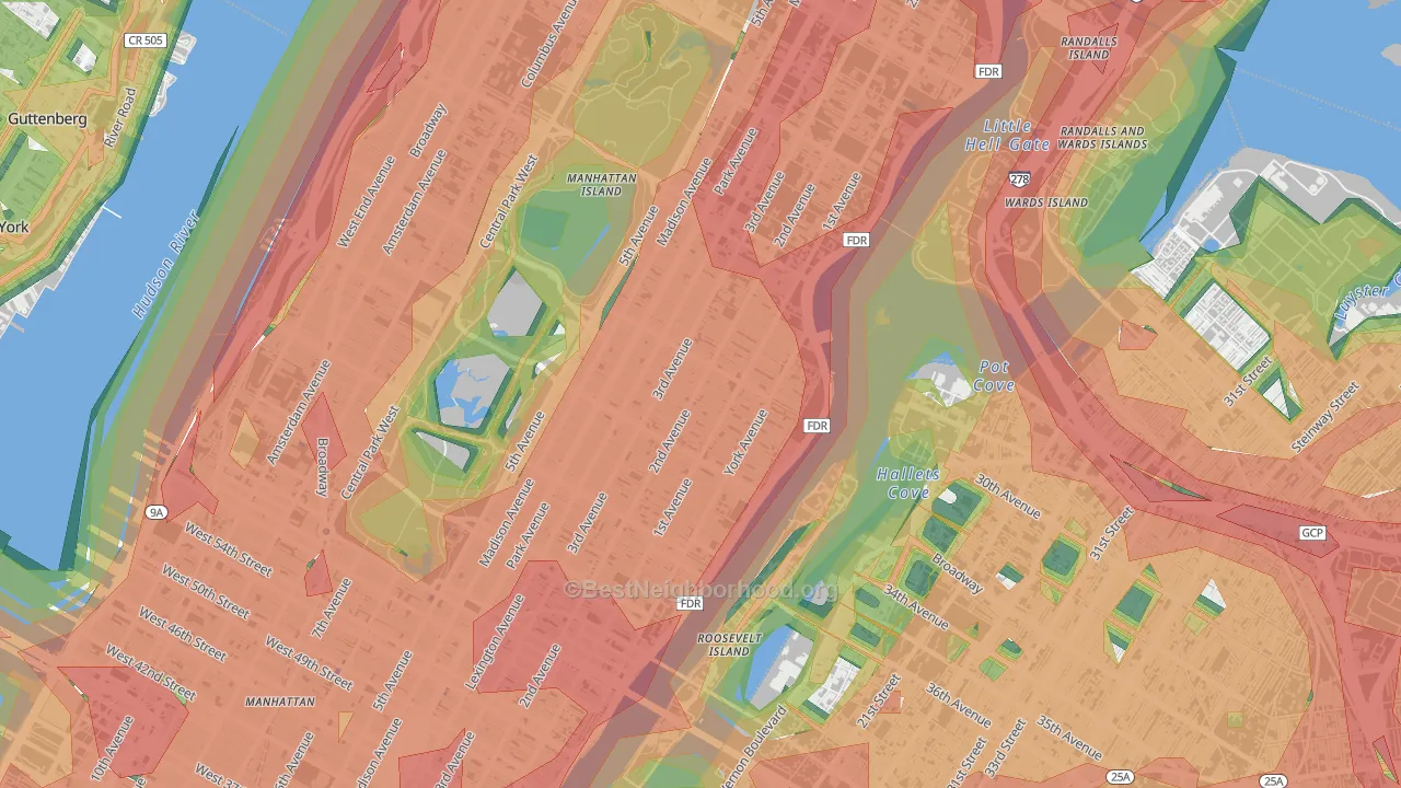 10028, NY Map of Noise Levels in 10028