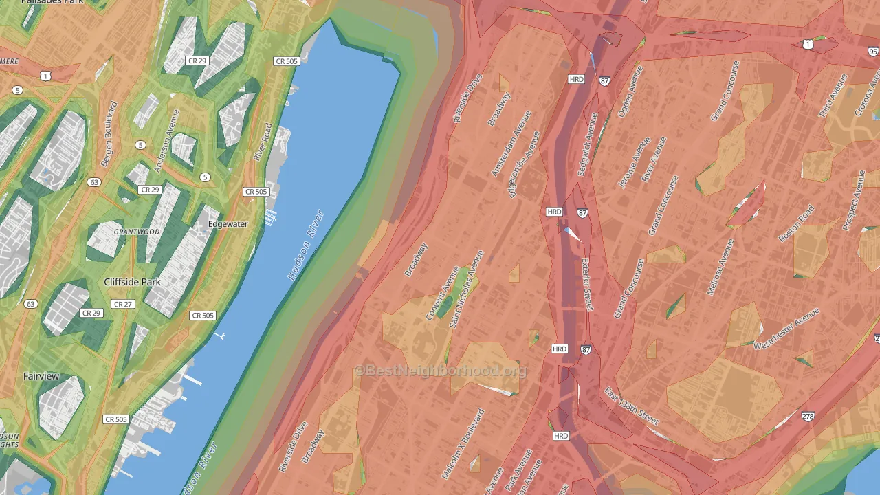 10031, NY Map of Noise Levels in 10031